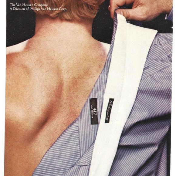 Van Heusen Men Shirt Fashion Button Down Classic 1980s Vintage Print Ad - Picture 3 of 4